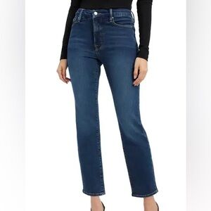 Kut from the Kloth Dark Blue Katy High Rise Ankle Straight Leg Jeans